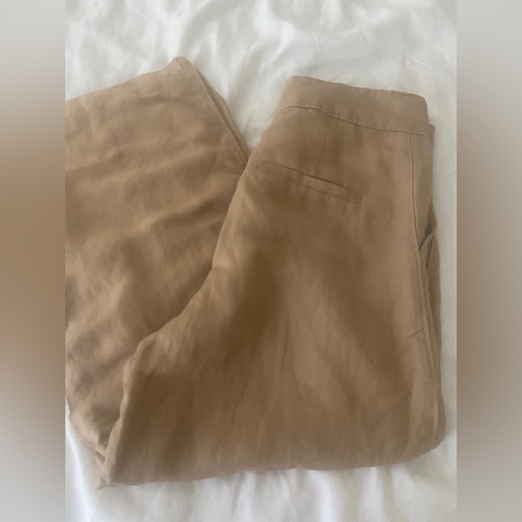 Super High Waisted Linen Blend Cropped Wide Leg Utility Pant - Picture 4 of 4